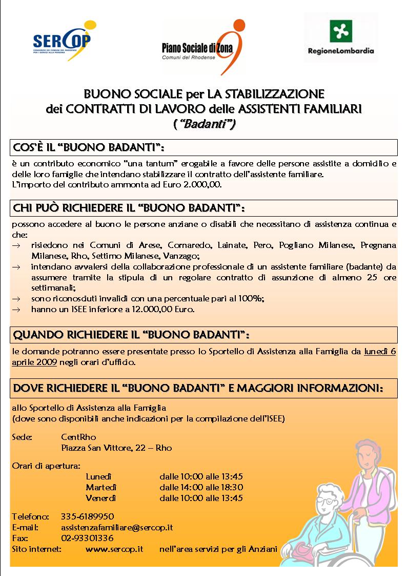 manifesto "Buono Badanti"